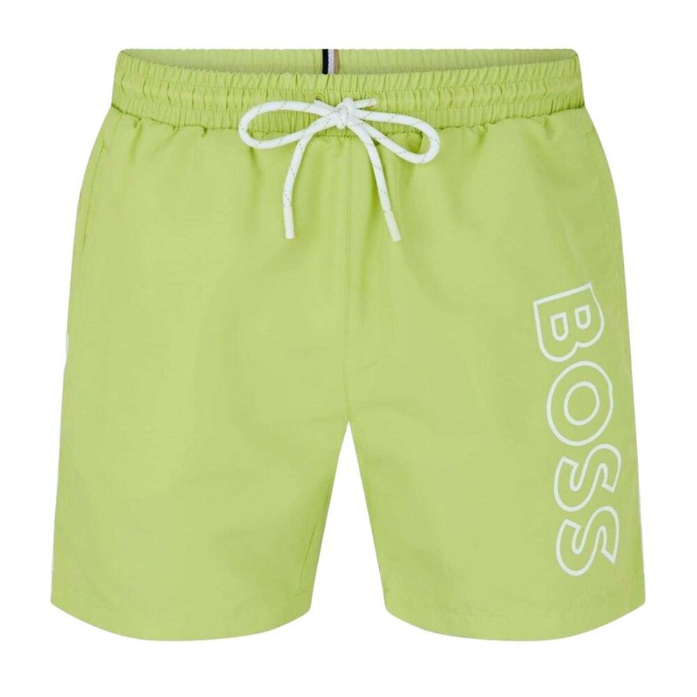 Boss Mens Starfish Swim Shorts / Lime Green/White